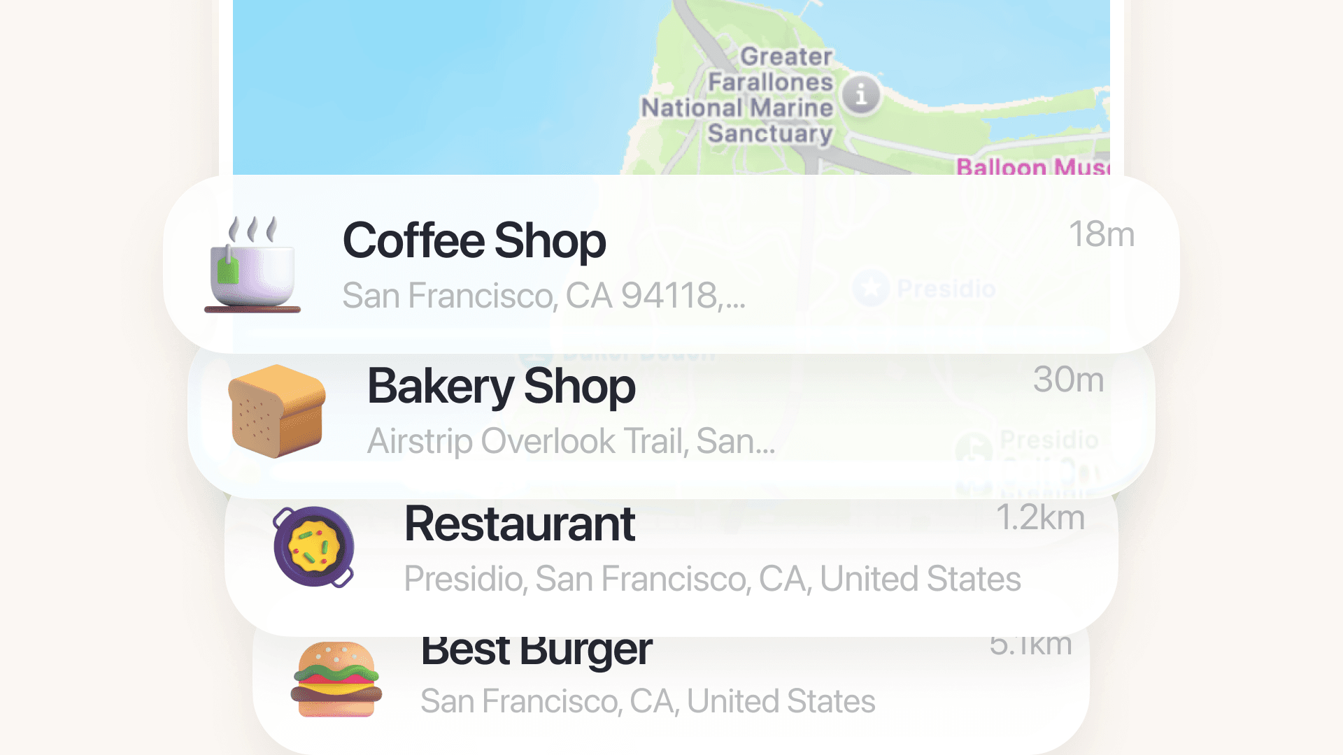 Sort by Distance & Customize Units 